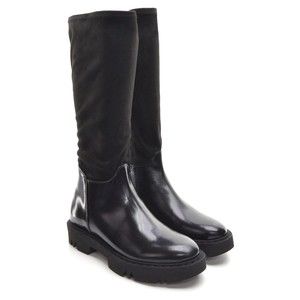 Aquatalia Hillaria Black Lug Sole Platform Boots 9.5 M